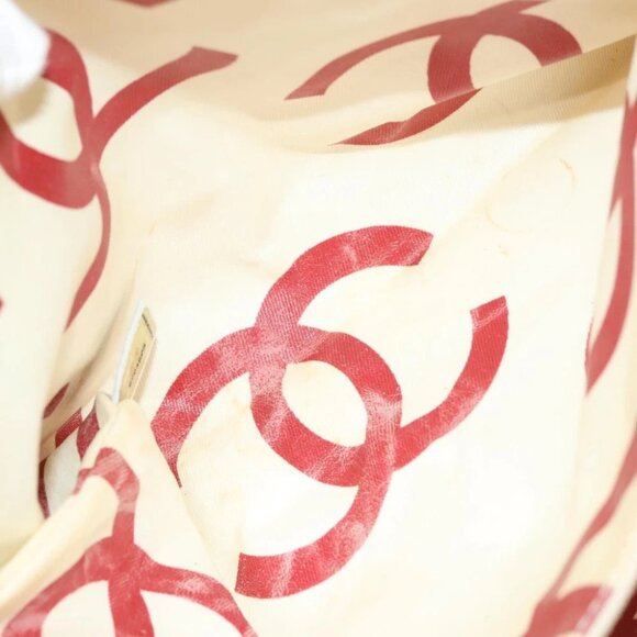 CHANEL Matelasse Chain Shoulder Bag Straw White CC - Picture 14 of 16